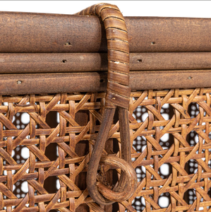 Ensemble de paniers de rangement en rotin naturel faits à la main avec couvercles, paniers tissés pour organiser, décoration intérieure - Product Image 3