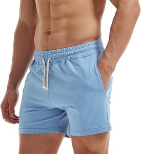 Mens Casual Summer Cargo Shorts Solid Color Elastic Waist Lounge Workout Jogger Pocket Short Pants Lightweight Streetwear Shorts - Product Image 5