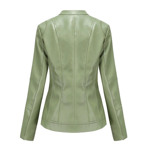 Chaqueta de Mujer Personalizada, Último Diseño, Chaqueta de Cuero Genuino Cálida, Chaqueta de Cuero de Manga Larga para Mujer, Servicio OEM - Product Image 5