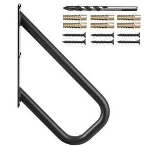 Corrimano per Esterni Nero Opaco da 18,9 Pollici, Corrimano di Sicurezza con Tubo da 1,3 Pollici per Montaggio a Parete per 1-2 Gradini - Product Image 1