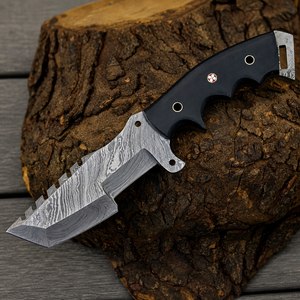UA Supplies Industrial Grade Handmade Damascus Steel Full Tang Clip Point Outdoor Hunting Tracker <b>Knife</b> G10 Micarta <b>Handle</b> - Product Image 1