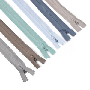 Manufacture Wholesale 3# Colorful Invisible <b>Zipper</b> Nylon Lace Fabric Tape <b>Zipper</b> for Garments Pants Bag - Product Image 2