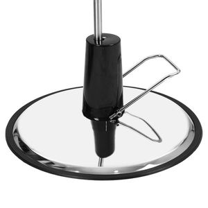 Poltrona da Barbiere in Pelle PVC Orangutan con Braccioli in Legno, Poggiapiedi a Disco in Ferro, Supporta 150kg, Durevole e Confortevole - Product Image 6