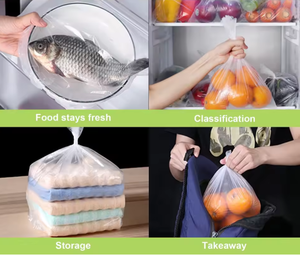HDPE LDPE Clear Plastic Food <b>Fruit</b> Vegetable Packaging Flat Bag Supermarket Printing Flat Bag on <b>Roll</b> - Product Image 2