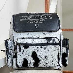 Sac à dos de luxe en cuir de vachette véritable fait main avec surpiqûres, à rabat, pour femme, idéal pour les voyages, l'école et la mode - Product Image 2