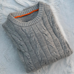 Fabricant et grossiste de pulls en tricot pour hommes, sur mesure, OEM, ODM, en coton, col rond, tricot torsadé - Product Image 2