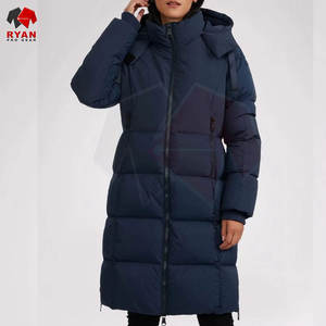 Abrigo Largo Acolchado Impermeable para Mujer, Chaqueta con Forro de Poliéster Cálido - Product Image 1