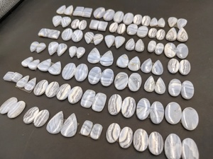 Natural Blue Lace Agate Cabochon Mix Shape Gemstone Designer Blue Lace Agate <b>Top</b> Quality Blue Lace Agate Flat Back Blue Lace - Product Image 2