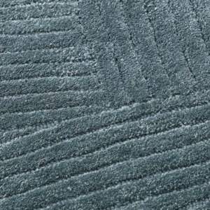 Alfombra de Diseño Moderno, Geométrica, Hecha a Mano, Antideslizante, de Lana y Seda, de Pelo Largo, de Lujo, Multicolor, Azul Oscuro, Modelo Empire Brock para Cocina - Product Image 2