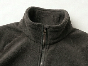 Chaqueta de Forro Polar Negra para Hombre, Cierre Completo, Cuello Alto, Estilo Casual para Otoño, Corte Regular, Tejido de Poliéster, Color Sólido - Product Image 3