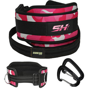 Cinturón de neopreno de alta resistencia con cadena de acero y mosquetón para dominadas con peso, entrenamiento de fuerza, precio mayorista, cinturón de gimnasio - Product Image 2