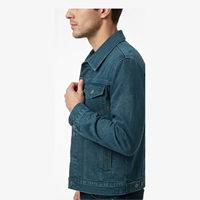 Veste en jean pour homme, modèle streetwear vierge, en denim coquille de coton délavé à l'acide, nouvelle qualité, personnalisable, collection hiver 2026, promotion