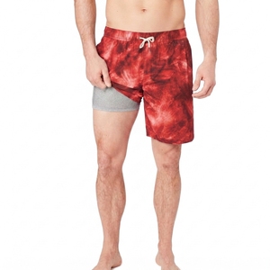 Double <b>Layer</b> Breathable Sports Training Running Outdoor Straight Mesh Men's Short lining short with pocket - Product Image 1