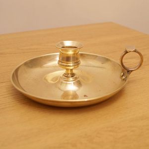 Antique Style Brass Candle <b>Stand</b> with Solid Base Decorative Gold Finish Handmade Home Decor Wedding Centerpiece Table Decoration - Product Image 6