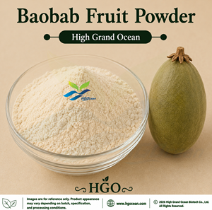 Suministro Directo de Fábrica HGO de Polvo de Fruta de Baobab de Grado Alimenticio, Secado por Aspersión o Liofilizado - Product Image 1