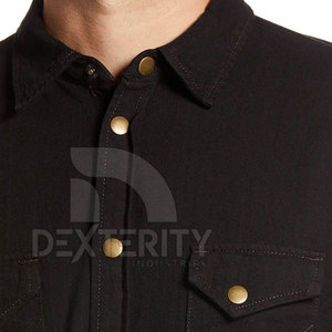 Professional Manufactured Wholesale <b>Men</b> Denim <b>Jeans</b> <b>Shirts</b> Casual Outdoor Use Winter Waterproof Breathable with Custom Logo - Product Image 6