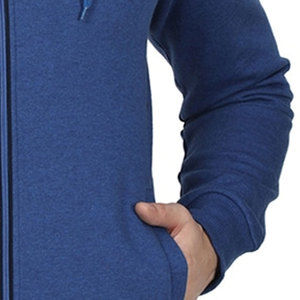 Sudadera con Capucha Azul para Hombre, Cierre de Cremallera, Corte Regular, Informal, de Punto, de Algodón, para Otoño - Product Image 6