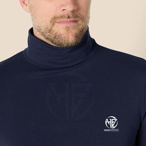 Contemporary Casual Clothing High <b>Neck</b> Stretch Long Sleeve Top for Cool Season <b>Men</b> <b>Turtle</b> <b>Neck</b> Shirt - Product Image 4