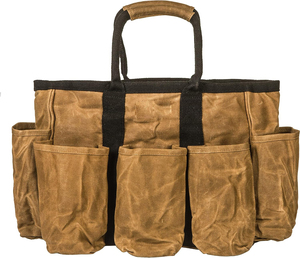 <b>Canvas</b> <b>Tote</b> Bag With Multiple Pockets Open Top Design For Shopping And Storage - Product Image 4
