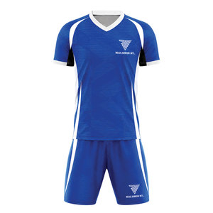 Uniformes de Fútbol para Equipos en Azul, Tallas para Hombres, Mujeres y Jóvenes, Ropa Deportiva Ligera de Secado Rápido para Entrenamiento, Venta al Por Mayor para Hombres - Product Image 1