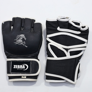 Gants d'entraînement MMA personnalisés noir mat 7oz avec poignées pour le sparring, le grappling, la boxe, le Muay Thai et l'entraînement au sac de frappe – Vente en gros - Product Image 1