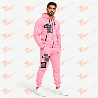 Nouvel ensemble de survêtement d'hiver pour homme 2026 de haute qualité, personnalisé, avec sweat à capuche zippé et pantalon de survêtement 100 % coton