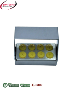 Bandeja de autoclave Surtechs Bur Holder Cassette de 8 posiciones para esterilización dental, de acero inoxidable, para instrumentos quirúrgicos dentales - Product Image 4