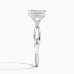 แหวน SOJ รุ่น 014 ทรงเอเมอรัลด์ เงินแท้ 925 ประดับเพชรแบบ Ayla Pave Setting แหวนหมั้นและแต่งงาน ได้รับการรับรองจาก GRA น้ำหนัก 2 กะรัต สี D ความสะอาด VVS1 - Product Image 3