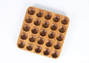 Porta Huevos de Madera de Roble con 25 Ranuras, Bandeja Cuadrada para Exhibición, para Mercado, Hotel, Desayuno, OEM, Personalizado, Vietnam - Product Image 3