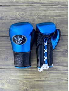 Customized No Boxing No Life Black and Blue Sparring Set Including Boxing Gloves - Headgear - Groin Guard Lace-Up Breathable - Product Image 3