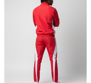 Men's Black <b>White</b> Track Suit Hooded Sporty Set Breathable 100% Cotton Streetwear Color Blocking Winter Wear - Product Image 3