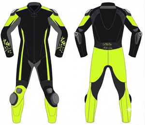 Men’s Custom Cowhide/Kangaroo Leather Track Racing 1Pc Suit Jumpsuit/Traje Motorcycle Gear Made To Measure CE <b>Level</b> 2 Protection - Product Image 1