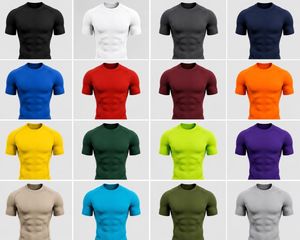 Camiseta Deportiva de Compresión de Manga Larga para Hombre, Color Naranja, de Lona, Secado Rápido, Transpirable, Corte Ajustado, Cuello Redondo, Tejido de Punto, Color Sólido - Product Image 6