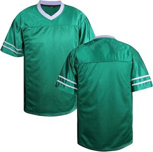 Camiseta Deportiva de Fútbol con Cuello en V Verde, de Malla, Manga Corta, Ligera, de Poliéster, Jersey Deportivo de Malla - Product Image 1