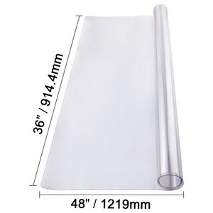 Waterproof 36 X 48 Inch Clear PVC Desk <b>Mat</b> 1.5 mm Thick Easy Cleaning Plastic <b>Table</b> Cover Rectangle <b>Table</b> Dining <b>Tables</b> - Product Image 2