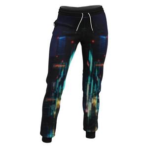 Men's Dripping Print Sweatpants Elastic Waist Drawstring Casual Spliced Design Black White Polyester Autumn Wear - Product Image 1