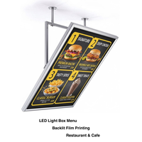 Film rétroéclairé imprimé numériquement sur mesure pour boîte à lumière LED, menu, enseigne, affichage publicitaire pour magasin