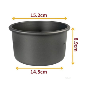 Molde Redondo para Pastel de 6 Pulgadas de Profundidad, de Aleación de Aluminio Anodizado Duro, Apto para Alimentos, con Fondo Extraíble, Apto para Horno, Color Negro Navideño - Product Image 3