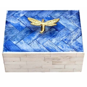 Nouvelle Arrivée Boîte à Bijoux Faite Main Style Tressé avec Incrustation d'Os, Organisateur de Bijoux Décoratif, Boîte à Souvenirs pour la Maison et la Coiffeuse - Product Image 6