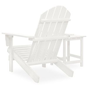 Sedia Adirondack in legno massello di abete e tavolo bianco Set di mobili da giardino con un Design elegante - Product Image 4