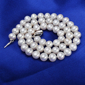 Collares de Perlas Redondas de 8-9 mm al por Mayor con Ligeras Imperfecciones, Regalos Perfectos de Joyería XL133-189 - Product Image 3