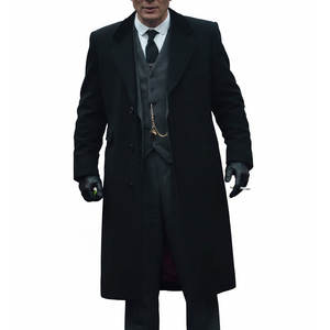 Manteau long pour homme de style luxueux, tissu en laine respirant, design classique, service OEM personnalisable, prix de gros pour l'exportation - Product Image 1