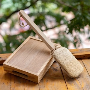 Luffa-brochas de ducha de baño ecológico, nuevo diseño, venta al por mayor, cepillo de esponja con mango de madera, cero residuos, precio barato - Product Image 1