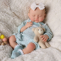 Babeside Liors 16 Zoll Vollplatin-Silikon Reborn Babypuppe Schlafendes Kleines Mädchen Realistisches Mini-Softspielzeug