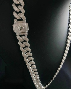 Top Selling JIYA Luxury VVS Moissanite Cuban Link Chain Necklace Rhodium/Rose Gold Plated Hip Hop Style for Men - Product Image 3