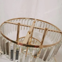 Candelabro de Metal Dorado de Lujo Personalizado de 5 Niveles, 43 Pulgadas de Alto, con Cristales Acrílicos, Centro de Mesa para Bodas, Compromisos, Año Nuevo