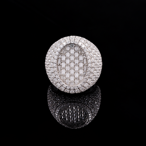 Bague pour homme en argent 925 avec moissanite taille baguette et ovale, entièrement pavée, large, de luxe, de créateur - Product Image 5