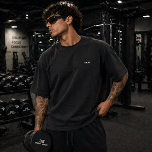 T-shirts de sport épais pour hommes, grandes tailles, style streetwear uni, en promotion, personnalisation possible, fabricant et fournisseur de premier plan - Product Image 1
