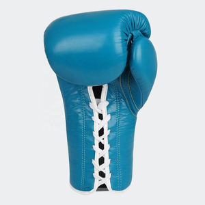 Guantes de Boxeo MMA Hechos a Medida, Diseño con Cordones de Colores, Guantes de Boxeo MMA Profesionales de Cuero Auténtico con Cordones para Adultos - Product Image 3