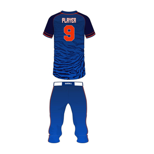 Ensemble de maillots de baseball personnalisés pour hommes, uniforme de baseball à boutons, manches courtes, impression sublimée, vêtements de baseball respirants - Product Image 2